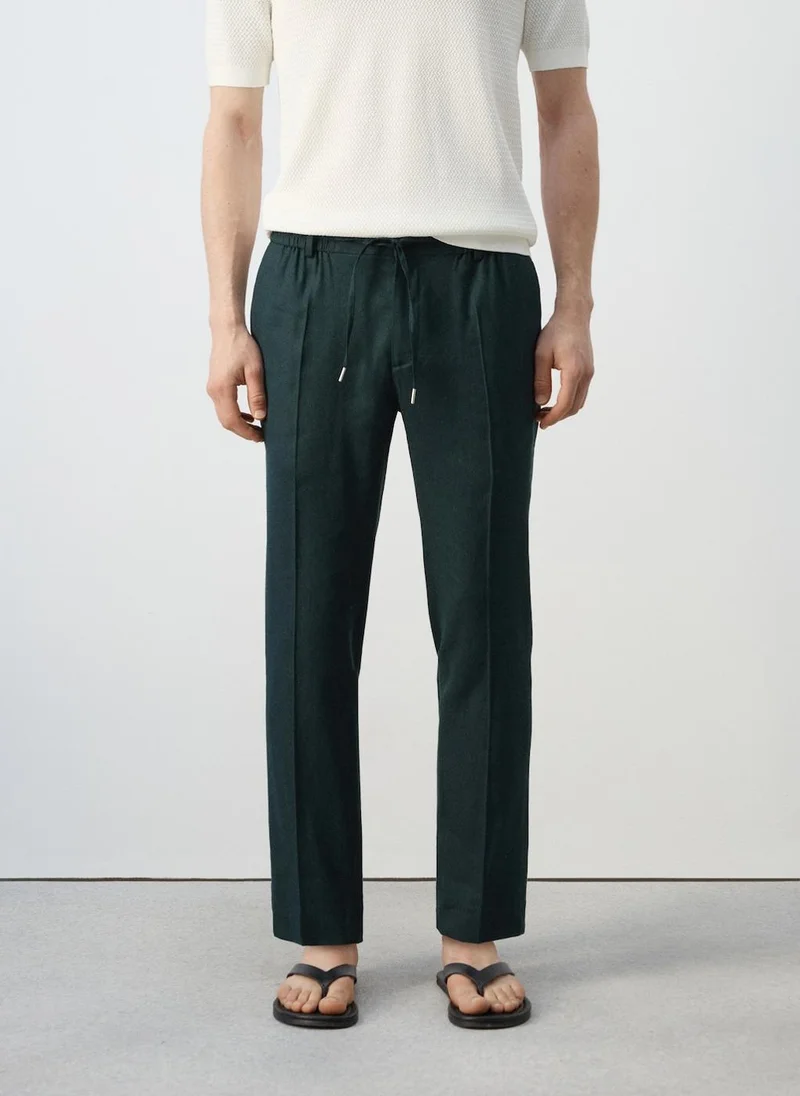 مانجو مان Slim-Fit Trousers With Drawstring