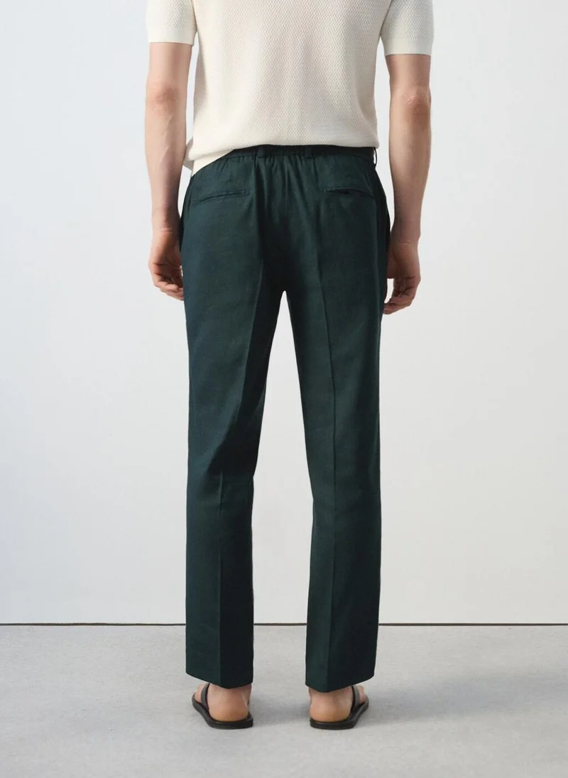 مانجو مان Slim-Fit Trousers With Drawstring