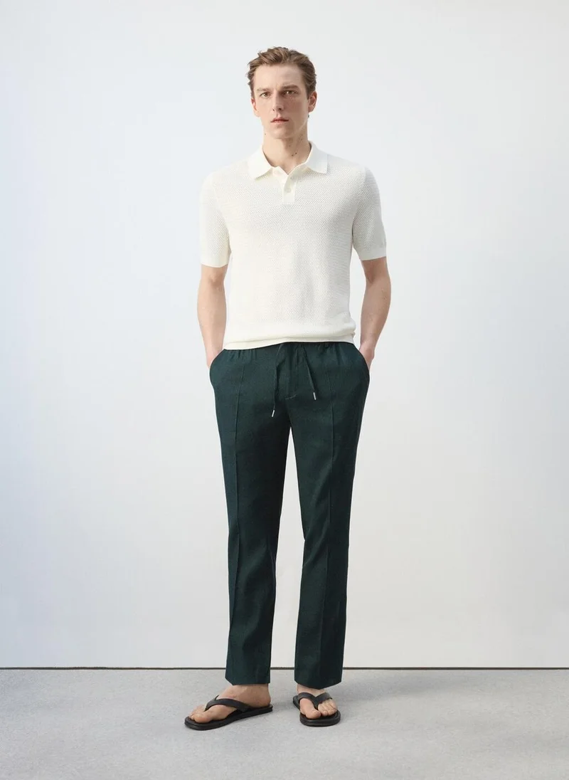 Mango Man  Slim-Fit Trousers With Drawstring for Men | Best Price UAE