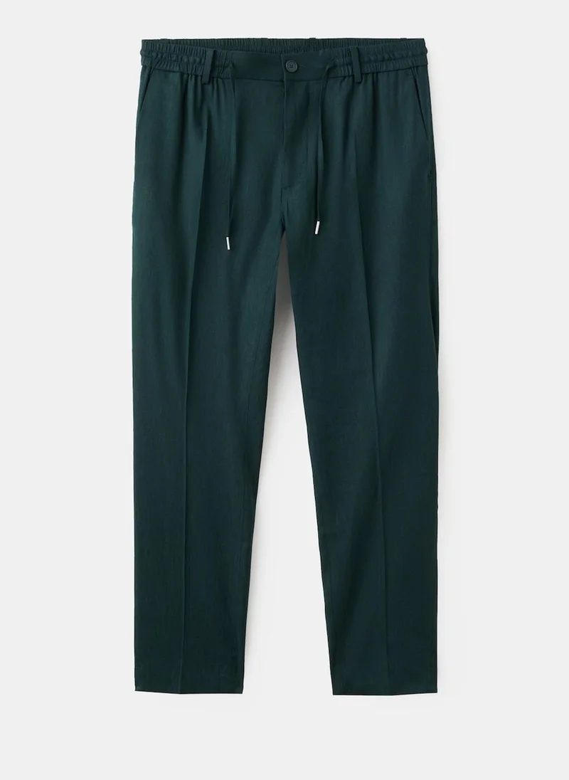 Mango Man  Slim-Fit Trousers With Drawstring for Men | Best Price UAE