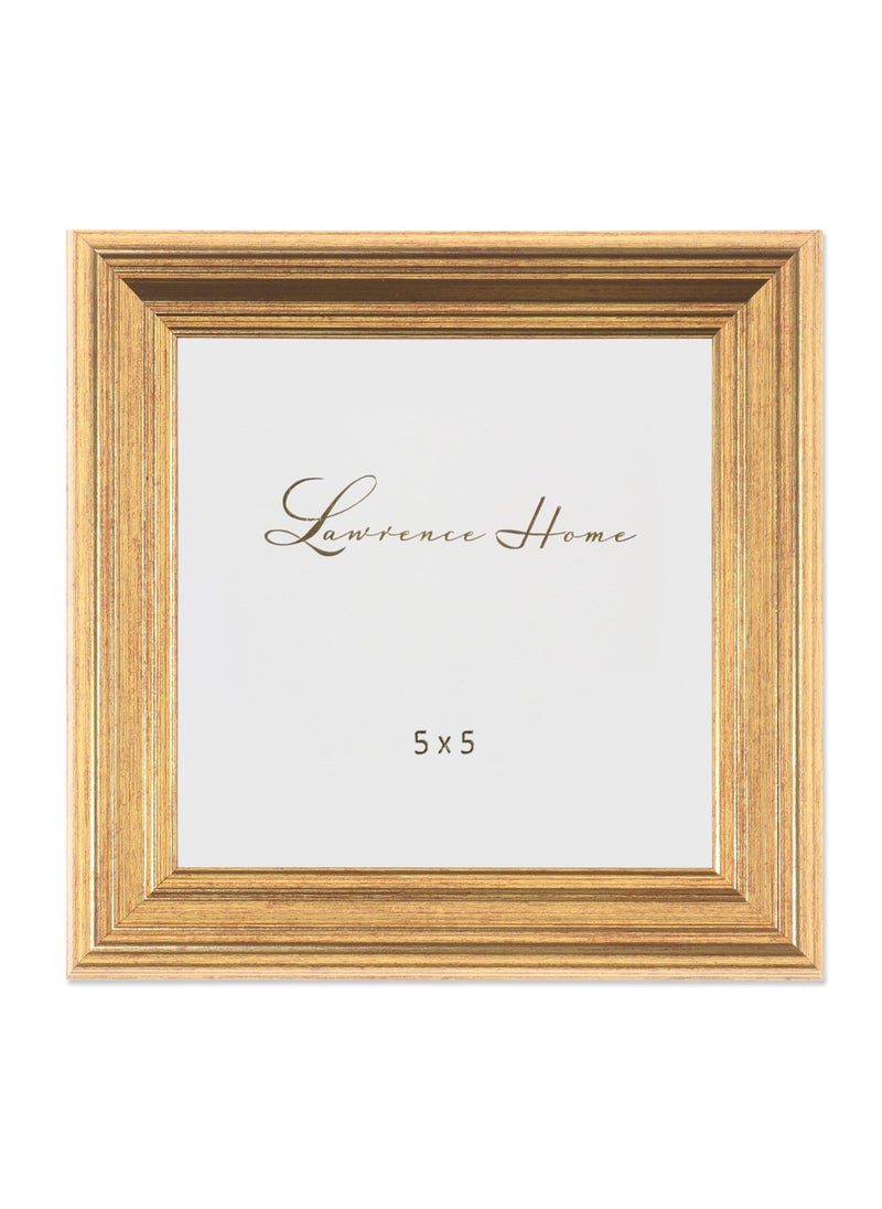Lawrence Frames Lawrence Frames 5L x 5W Sutter Burnished Gold Picture Frame 