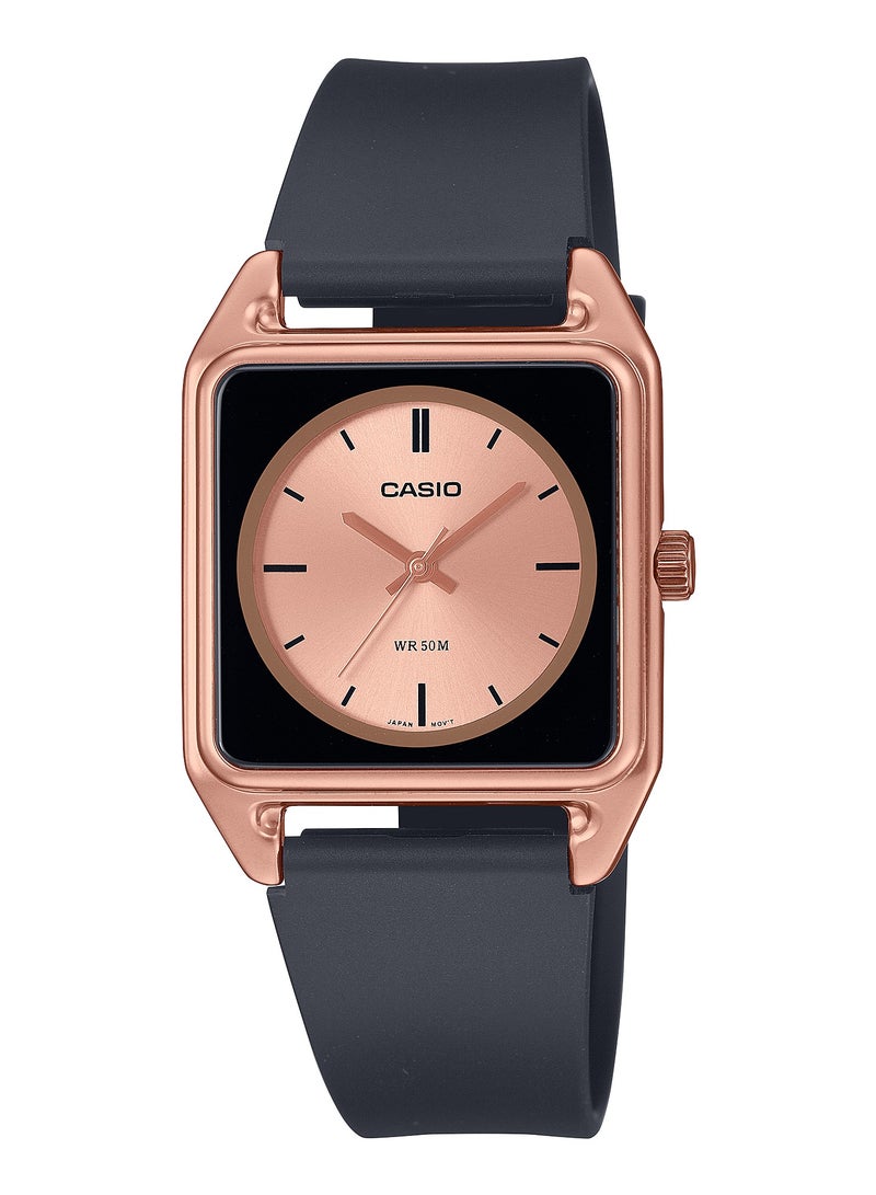 CASIO ساعة كوارتز تناظرية بسوار من الراتنج MTP-B170-5E