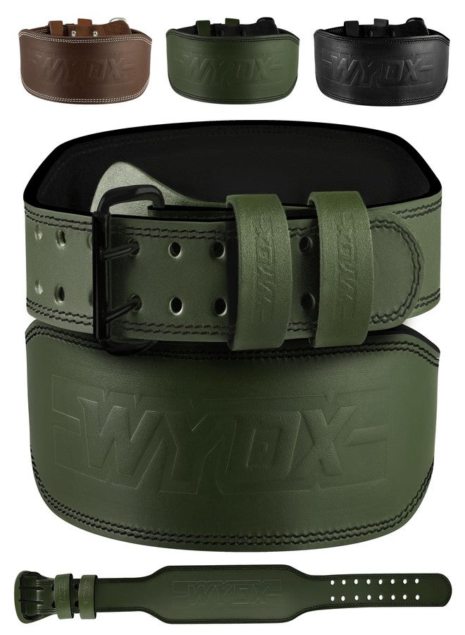 WYOX Weight Lifting Belt for Gym Fitness – Cowhide Leather, 4” Padded Lumbar Back Support lifting Belt, 8 Adjustable Holes, Ideal for Powerlifting, Bodybuilding, Deadlift, Squat & Strength Training - Image 1