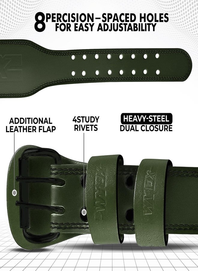 WYOX Weight Lifting Belt for Gym Fitness – Cowhide Leather, 4” Padded Lumbar Back Support lifting Belt, 8 Adjustable Holes, Ideal for Powerlifting, Bodybuilding, Deadlift, Squat & Strength Training - Image 5