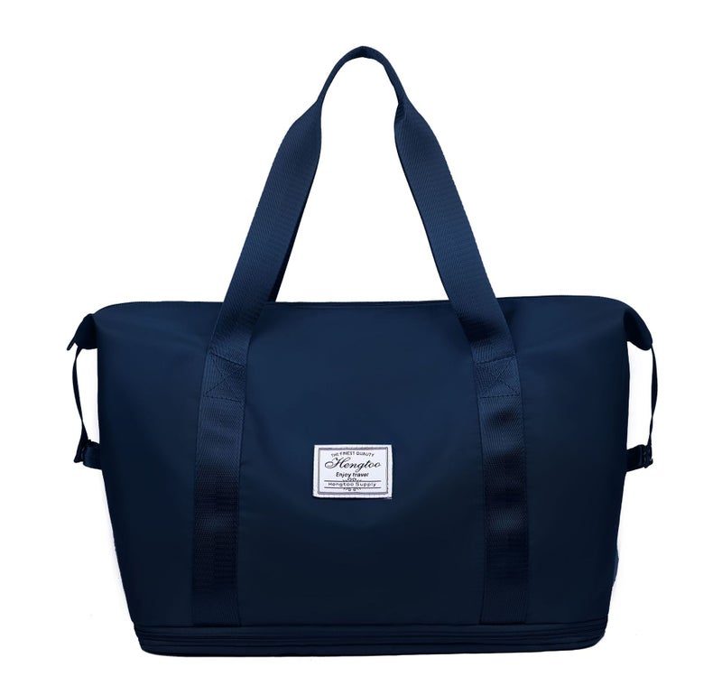 Generic Spacious Yoga Travel Bag with Logo Printing navy blue 
