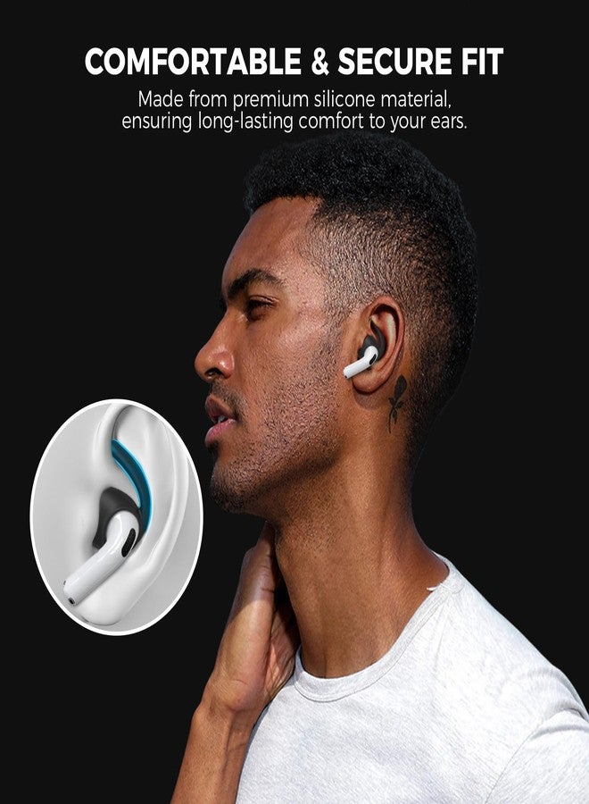 أهاستايل أطراف أذن AhaStyle لسماعات AirPods من الجيل الرابع (2024) 【حقيبة تخزين إضافية】3 أزواج من أغطية الأذن المصنوعة من السيليكون بأحجام صغيرة/متوسطة/كبيرة، أطراف بديلة مانعة للانزلاق، متوافقة مع سماعات Apple AirPods من الجيل الرابع (كبير + متوسط + صغير، أسود) - Image 5