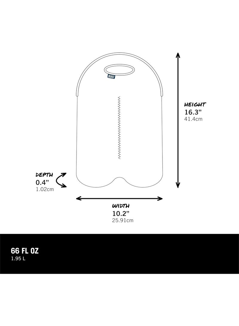 Built BUILT 2B-BLK 2-Bottle Stain Resistant Neoprene Wine/Water Bottle Carry Tote, Black  - Image 4