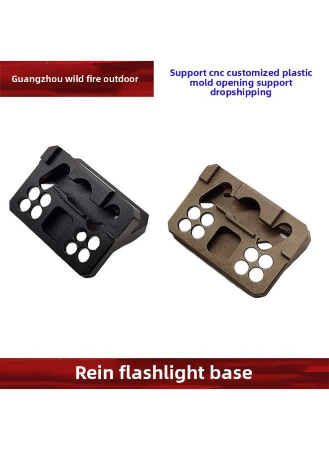 Generic - [REIN Flashlight Base] M300 M600C Modlite V2 Flashlight Base MLOK KEYMOD Universal-Color:Black (K/M System General) YR362 - Image 1