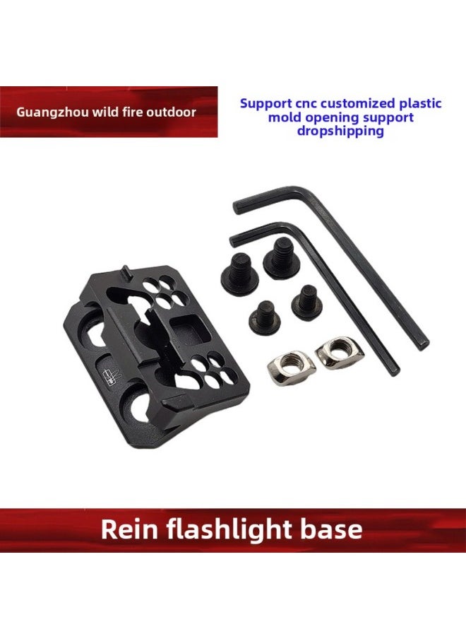 Generic - [REIN Flashlight Base] M300 M600C Modlite V2 Flashlight Base MLOK KEYMOD Universal-Color:Black (K/M System General) YR362 - Image 1