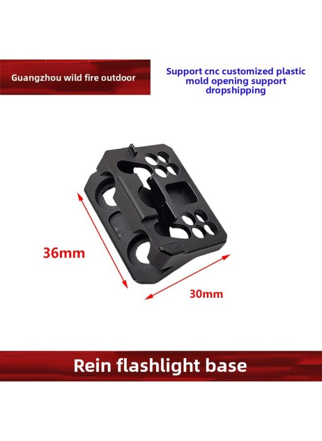Generic - [REIN Flashlight Base] M300 M600C Modlite V2 Flashlight Base MLOK KEYMOD Universal-Color:Black (K/M System General) YR362 - Image 1