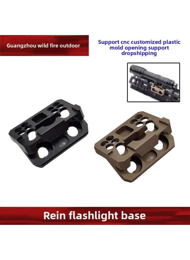 Generic - [REIN Flashlight Base] M300 M600C Modlite V2 Flashlight Base MLOK KEYMOD Universal-Color:Black (K/M System General) YR362 - Image 1