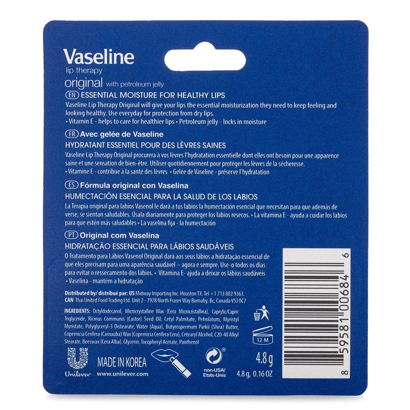 Vaseline Lip Therapy Stick with Petroleum Jelly (Original, 0.16 Ounce (Pack of 2)) - Image 5
