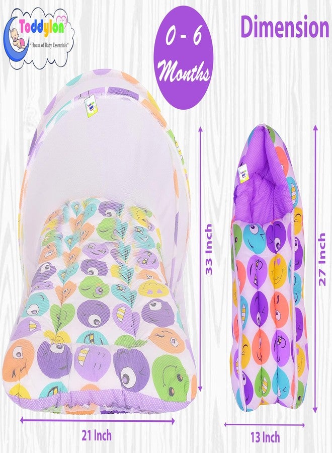 Toddylon Baby Bedding Set New Born Baby Bed|Mattress|Mosquito Net| Bag|Essentials|Carry Bag|Cotton Combo|Infant Beds|Products (0-6 Months) (2Pcs Set),Multicolor - Image 2