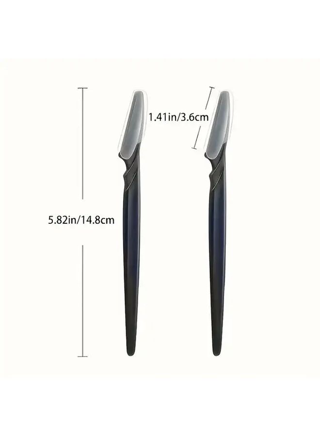 مجموعة مكونة من 24 قطعة من شفرات تشكيل الحواجب ومزيل شعر الوجه للنساء والرجال، مصنوعة من الفولاذ المقاوم للصدأ، غير كهربائية، لا تحتاج إلى بطاريات، بألوان متنوعة. - Image 4