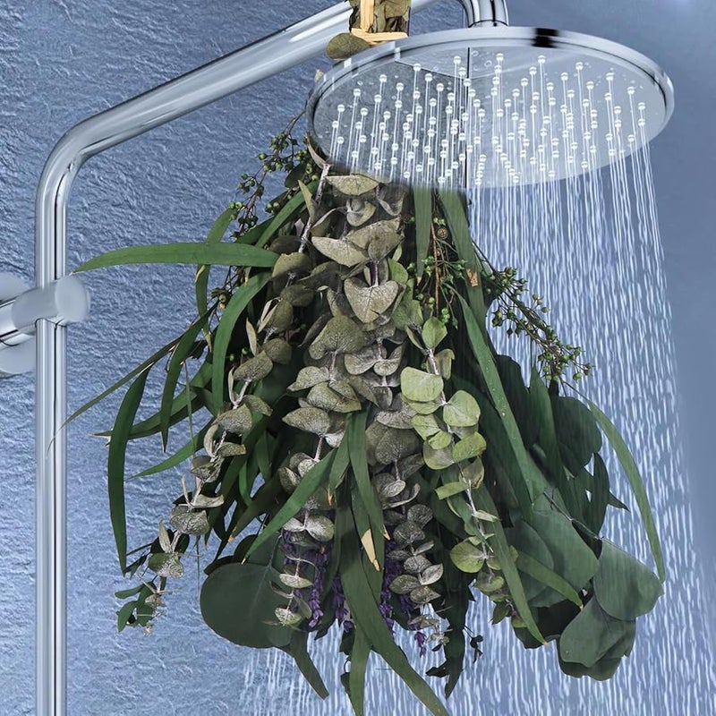 25 قطعة من سيقان الكافور المجففة باقة الخزامى أوراق محفوظة طبيعية زينة معلقة للاستحمام الزفاف - Image 1