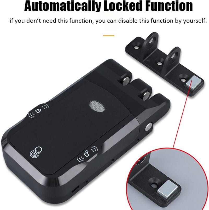 كلاراكو قفل باب الدخول بدون مفتاح، قفل إلكتروني غير مرئي بدون مفتاح، أقفال ذكية آمنة مقاومة للماء، قفل داخلي يعمل باللمس بدون مفتاح للتحكم عن بعد، للمنزل والشقق والمكتب - Image 2