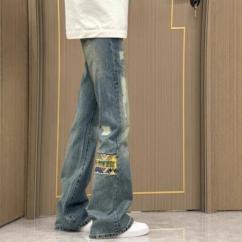 Unisex Classic Denim Jeans Loose Fit Daily Outdoor Wear - Image 3