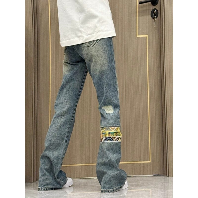Unisex Classic Denim Jeans Loose Fit Daily Outdoor Wear - Image 1