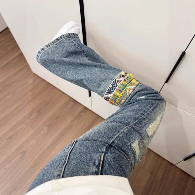 Unisex Classic Denim Jeans Loose Fit Daily Outdoor Wear - Image 4