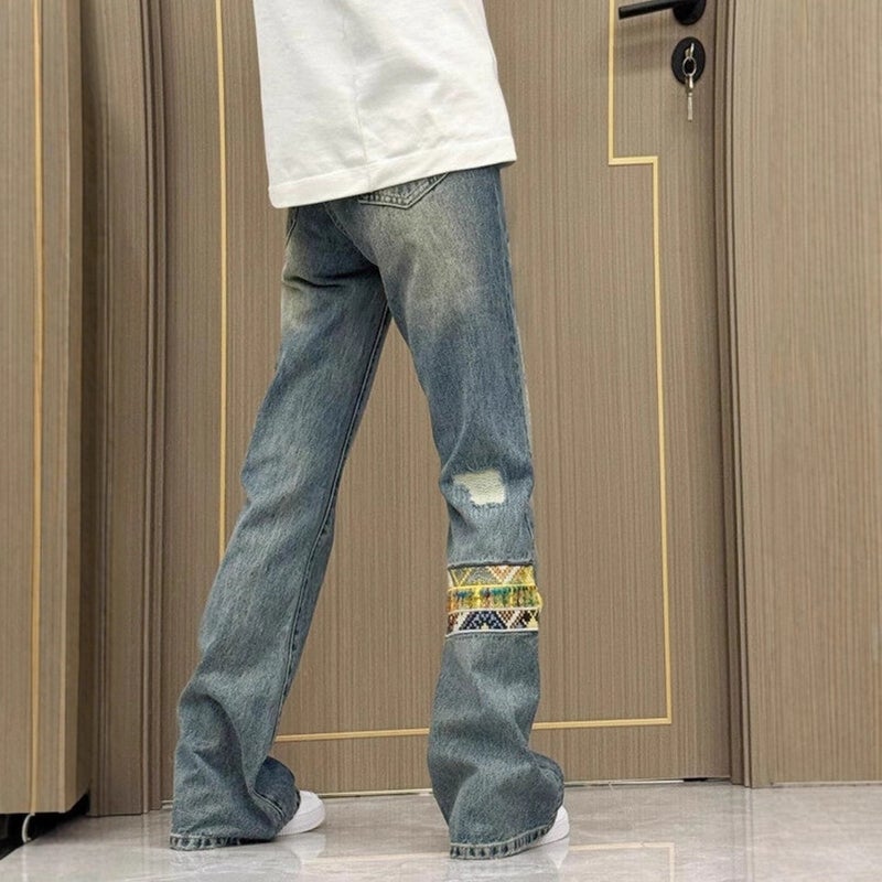 Unisex Classic Denim Jeans Loose Fit Daily Outdoor Wear - Image 2