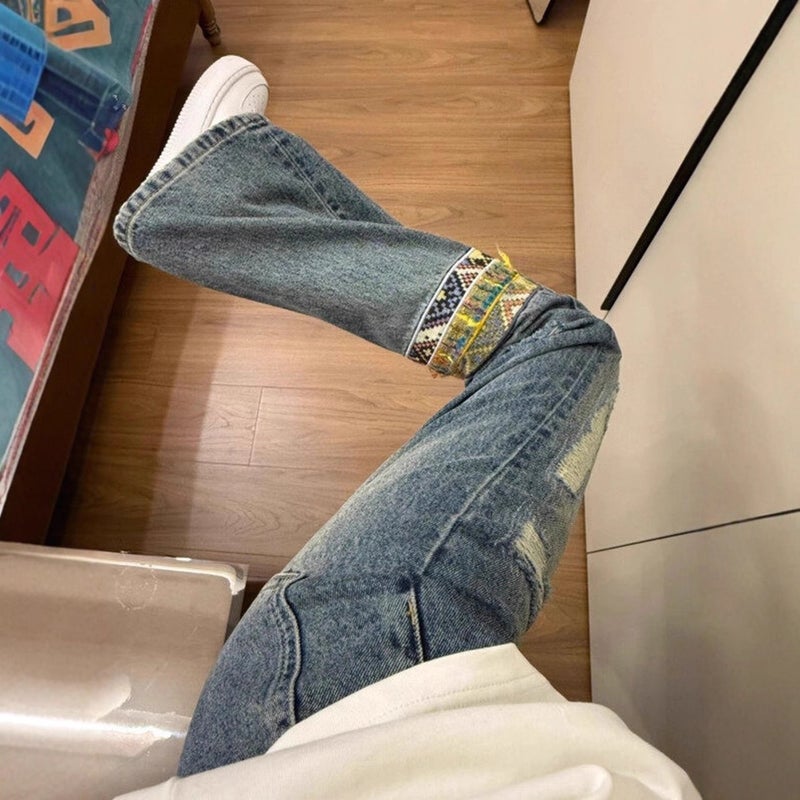 Unisex Classic Denim Jeans Loose Fit Daily Outdoor Wear - Image 5