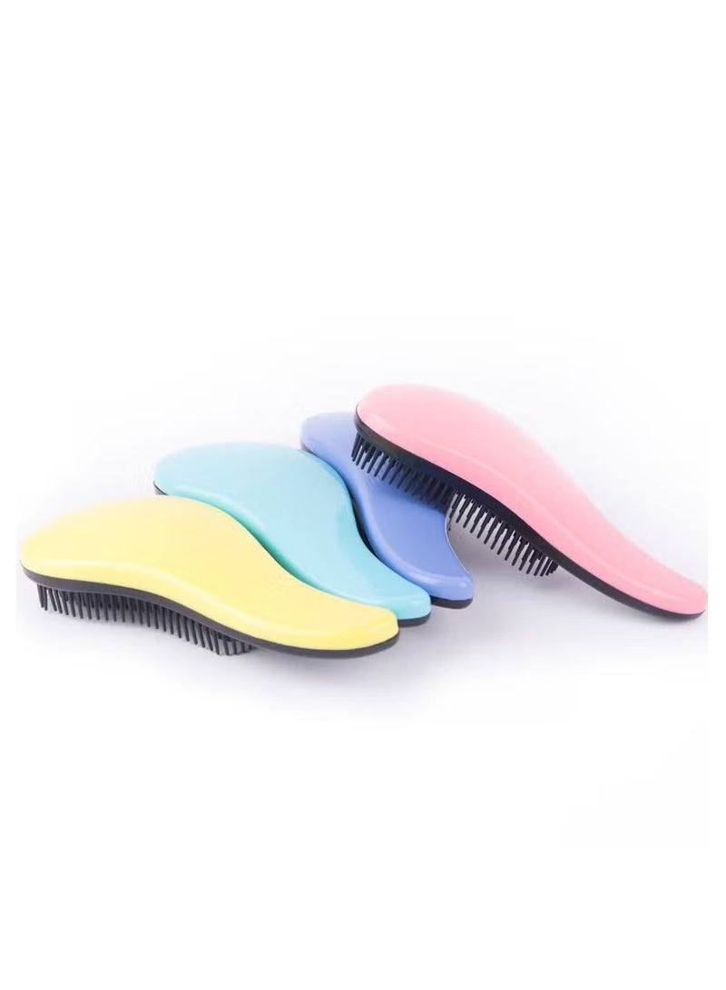 فرشاة احترافية لفك تشابك الشعر الرطب بدون ألم متعددة الألوان - Image 1
