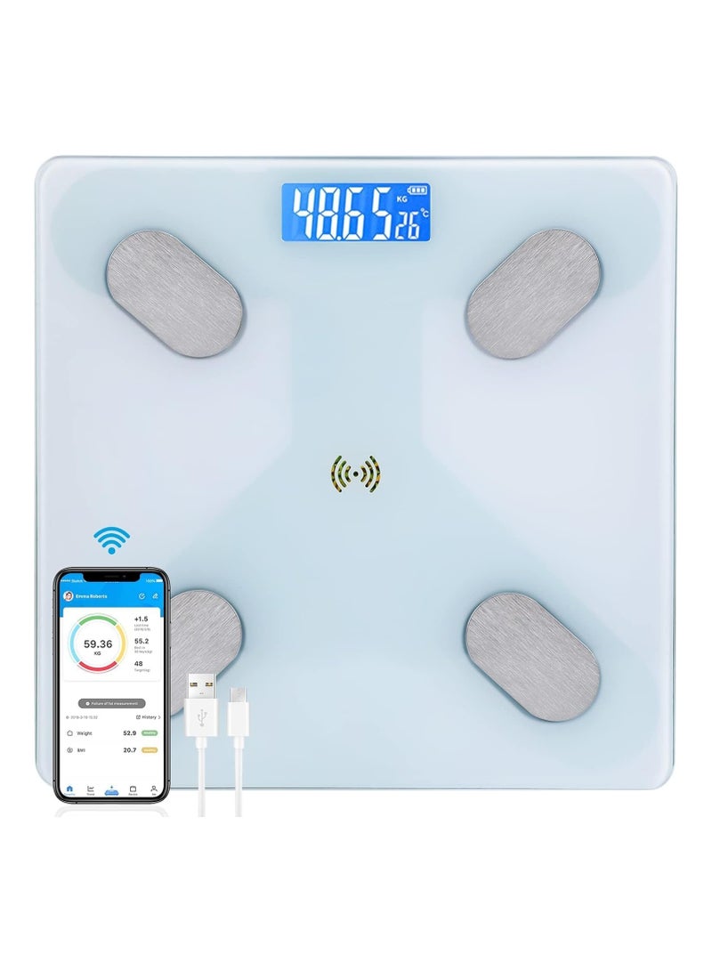 SKY-TOUCH Multifunctional Smart Body Fat Scale Electronic Led Digital  - Image 1