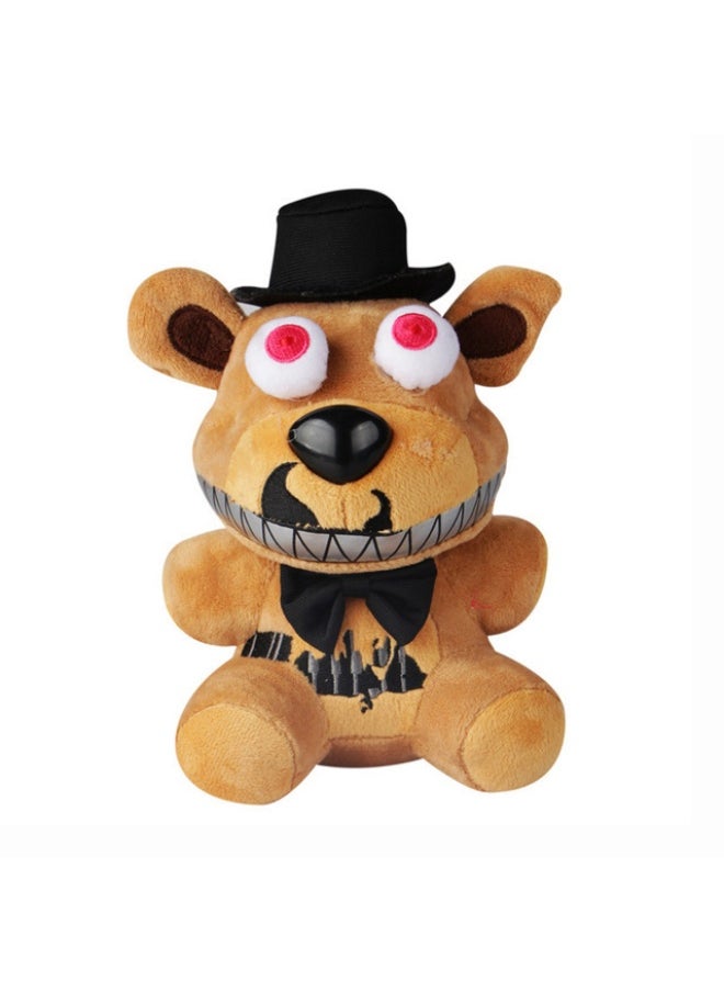 Midnight Bear Plush Toy - 18cm 1-6 Generation Little Red Fox, Brown Bear, Purple Rabbit FNAF Figures