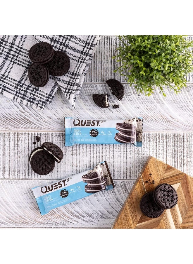 Protein Bar, High Protein, Low Carb, Gluten Free, Soy Free, Keto Friendly, 12 Count (Cookies And Cream)