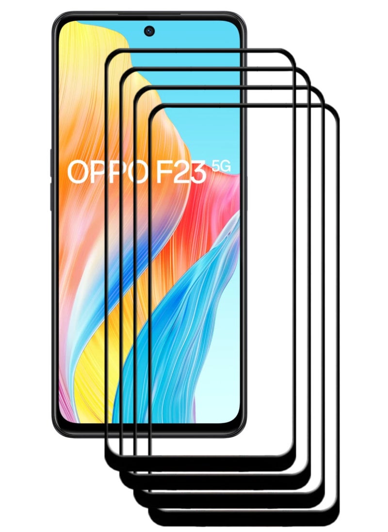 ACLIX 4 Pieces Antistatic ESD Dustproof Premium Quality High Definition Tempered Glass Screen Protector Designed For Oppo F23 - Image 1