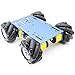 SmaringWing 4WD Metal Smart Car Chassis MC100 Remote Control Omnidirectional Wheel Robot Platform Car Kit with 60mm Mecanum Wheel DC TT Motor for ArduinoRaspberry piMicobit DIY Maker Learning Blue - Image 2