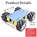 SmaringWing 4WD Metal Smart Car Chassis MC100 Remote Control Omnidirectional Wheel Robot Platform Car Kit with 60mm Mecanum Wheel DC TT Motor for ArduinoRaspberry piMicobit DIY Maker Learning Blue - Image 3
