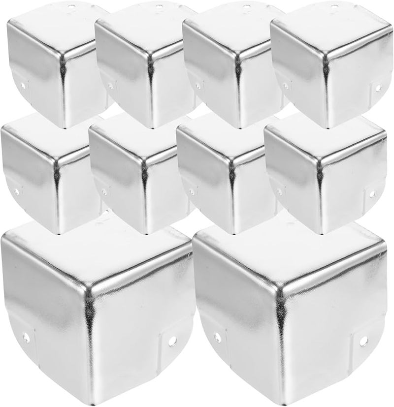 Chrome Plated Alloy Corner Protectors 10pcs 50mm Heavy Duty Furniture Edge Guards for Home Safety - Image 1