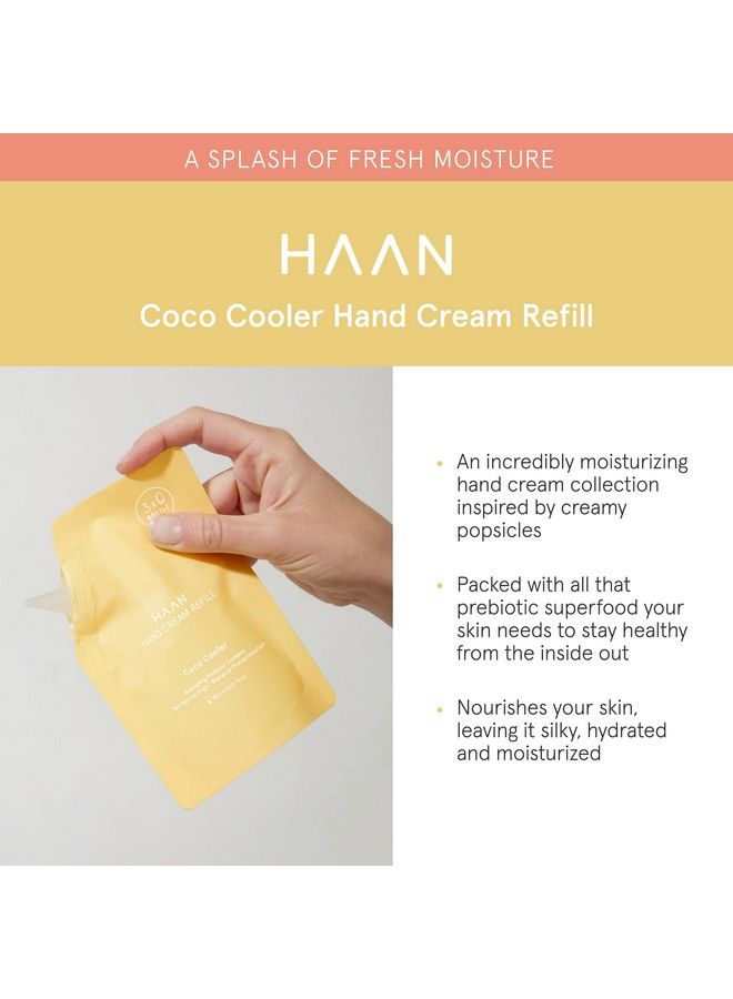 Haan Hand Cream Refill Bag Nourishing Moisturizer For Dry Cracked Hands 96% Natural Ingredients Coco Cooler 5.07 Fl. Oz  - Image 3