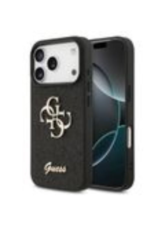 GUESS iPhone 17 Pro Max PU Glitter Case With Big 4G Metal Logo / Ultra Slim / lightweight design / Easy Installation - Black - Image 4