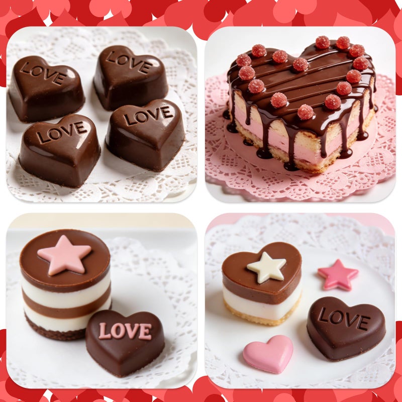 yeabwps 2Pcs Heart Silicone Muffin Pan Molds for Baking 6 CupNon Stick Heart Shaped Candy Cupcake Molds for Cake Chocolate Soap Making Valentine's Day Gift - Image 4