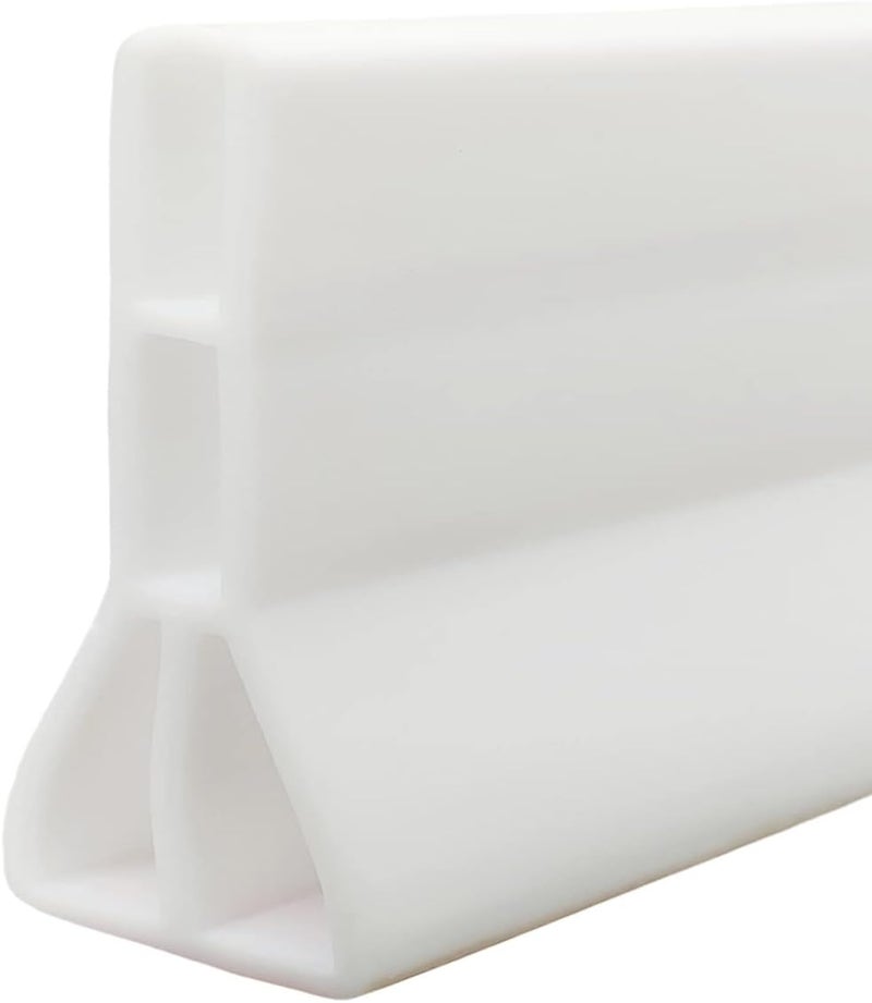 Ynotus 3" High Collapsible Shower Threshold Water Dam 59in Shower Water Splash Guard Shower Barrier Water Stopper To Keep Water In Shower Dry And Wet Bathroom - Image 1