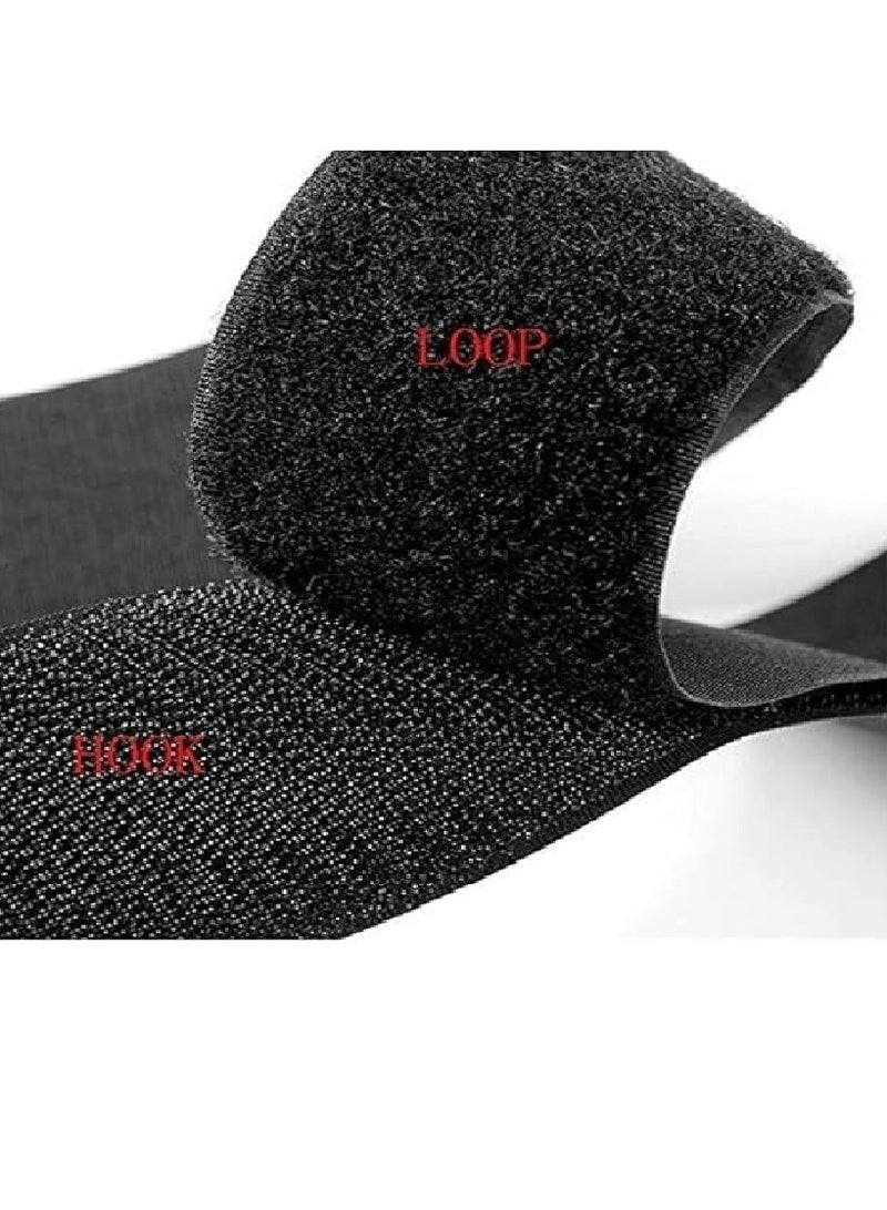 Generic 2cm x 3m Colorful Nylon Velcro No Glue Sewing Tape, Magic Tape for Sewing, Sewing Tapes Accessories (Black)  - Image 1