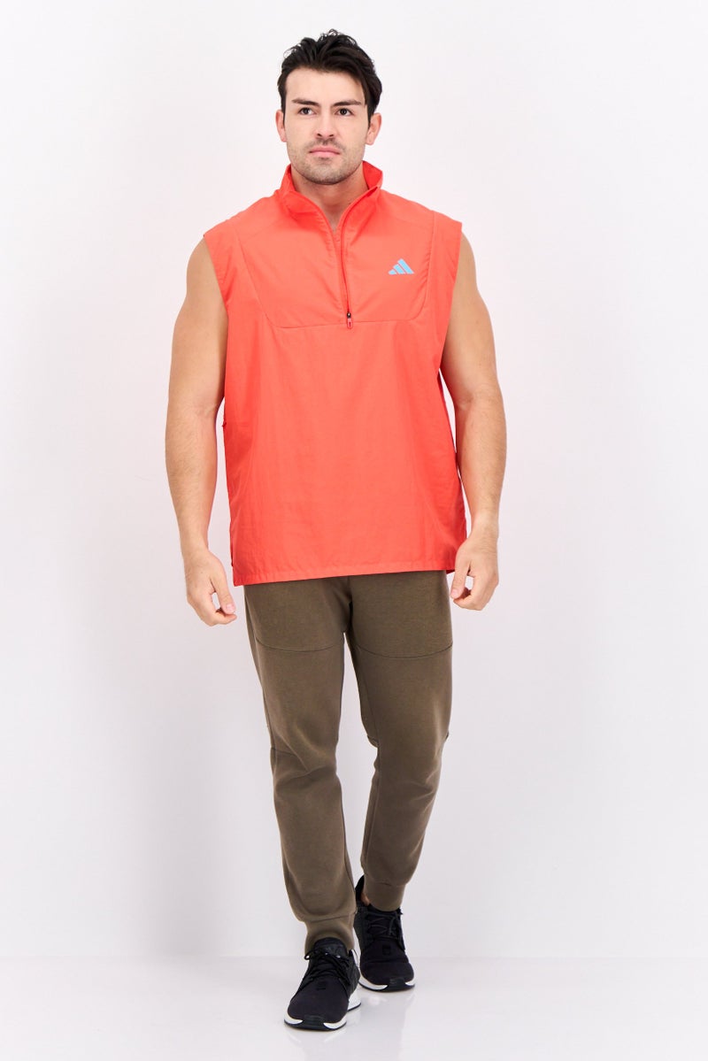 Adidas Men Sportswear Fit Sleeveless Running Vest, Bright Red  - Image 4