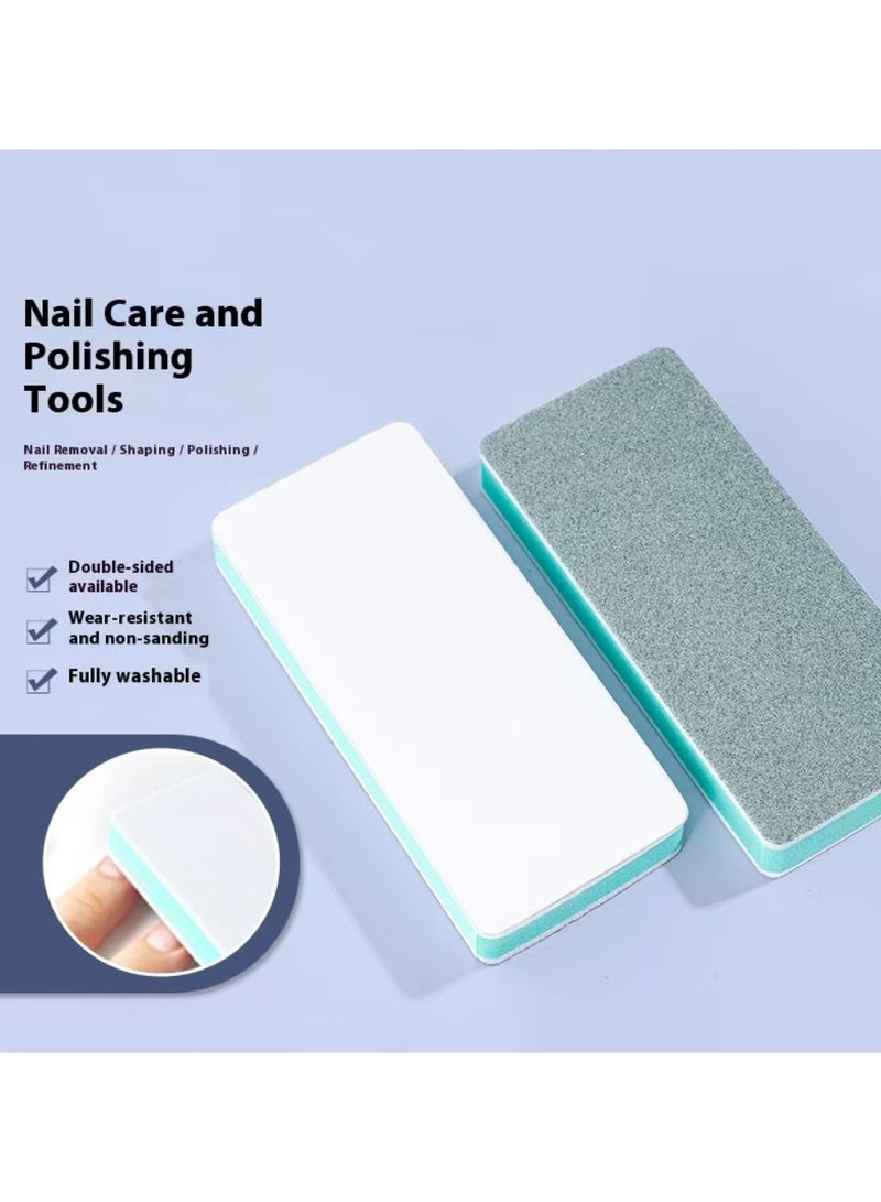 Double-Sided Sponge Nail File Polisher Sanding Board Manicure Tool - Image 2
