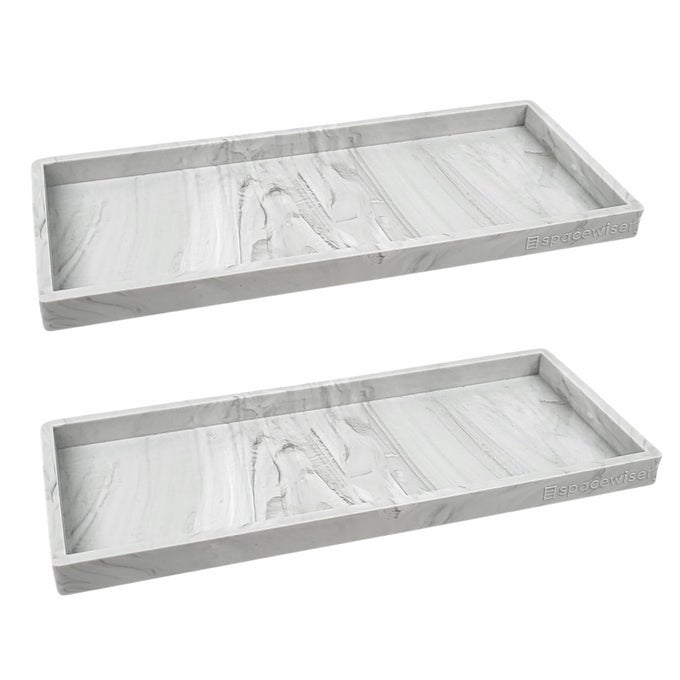 COUNTERTOP AND VANITY TRAY 2 PC LARGE 117 SILICONE BATHROOM TRAYS COUNTER ORGANIZER DISH SOAP SPONGE HOLDER KITCHEN SINK TRAY ORGANIZER SINK CADDY TOOTHBRUSH KEY KITCHEN SOAP TRAYS
