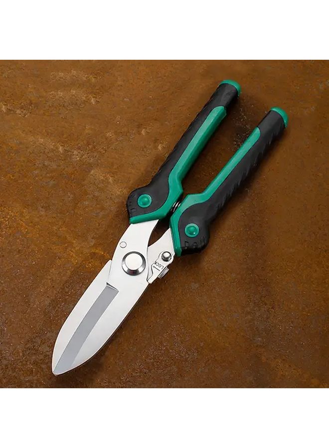 Green 9 Inch Industrial Metal Shear Multi Functional Scissor For Paper Plastic - Image 1
