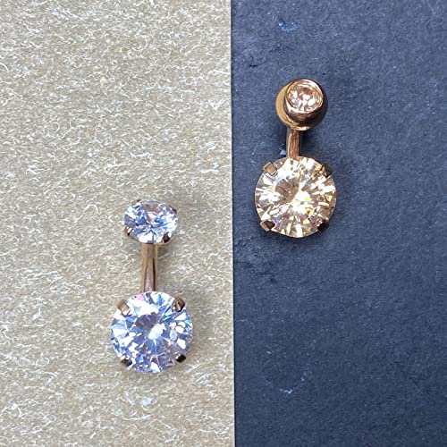 JFORYOU 10PCS 14G 316L Stainless Steel Womens Belly Button Rings Navel Rings 6mm Bannan Barbell Body Piercing Jewelry - Image 4