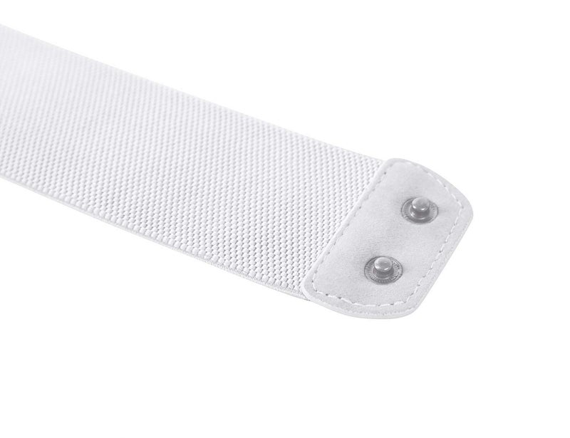 MUXXN MUXXN Women's Retro 1950s Bowknot Elastic Belts White Wide Belt (White S)  - Image 4