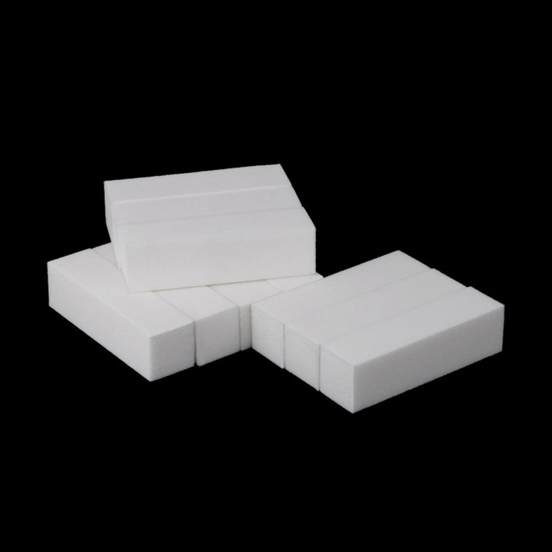 10Pcs White Buffer Block Acrylic Nail Art Care Tips Sanding Files Tool - Image 3