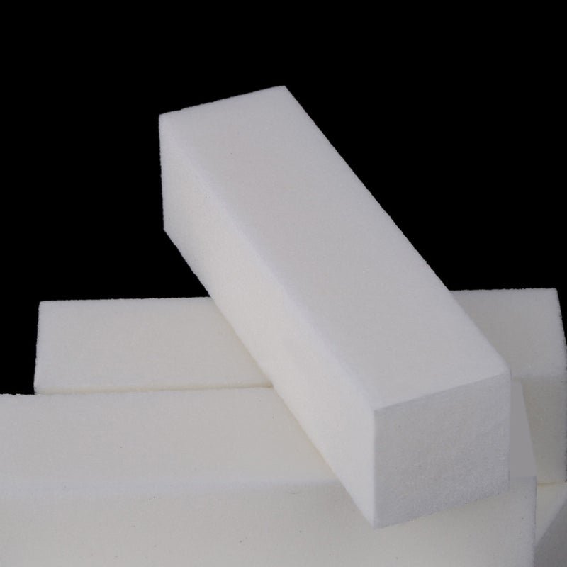 10Pcs White Buffer Block Acrylic Nail Art Care Tips Sanding Files Tool - Image 5