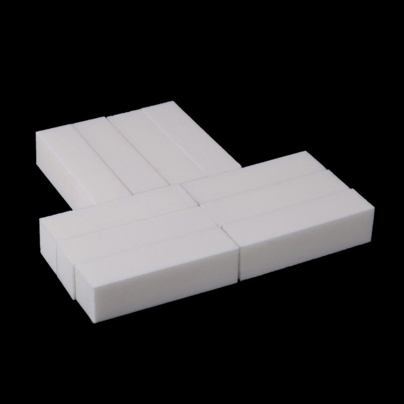 10Pcs White Buffer Block Acrylic Nail Art Care Tips Sanding Files Tool - Image 4