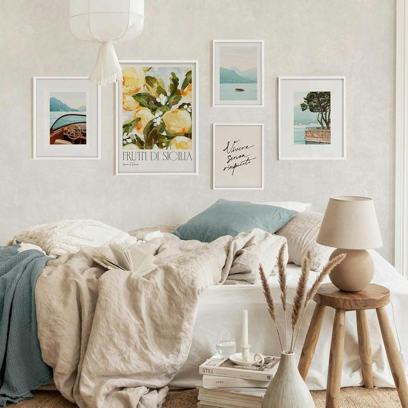 مجموعة من 3 أطر صور ، مقاس 15 × 15 سم، خشب أبيض، مصنوعة من مادة MDF، مزودة بمثبتات. - Image 2