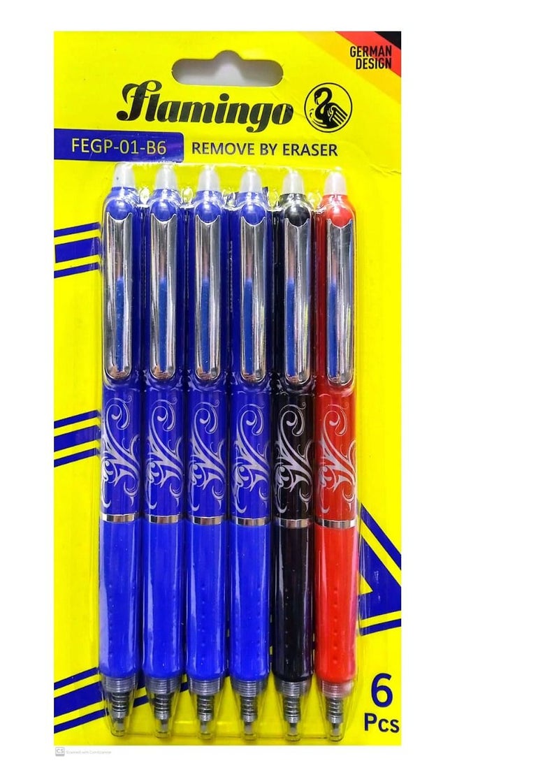 Flamingo 6Pieces Erasable Pen - Image 2