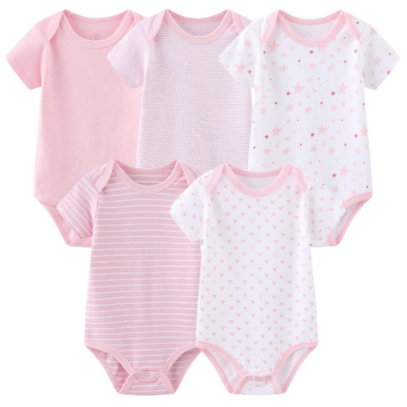 Ruliby New Born Baby Clothes Pink Newborn Boy Girl Essentials Accessories Layette Set 0-3 Month - Image 3